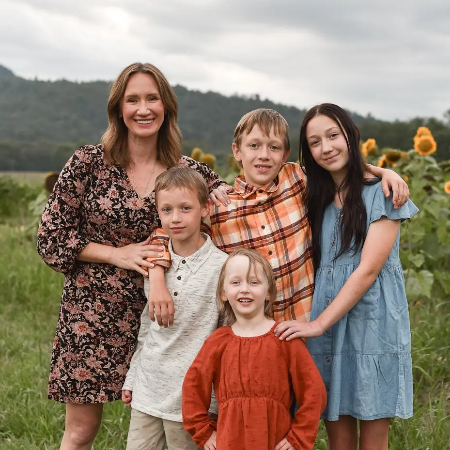 Lauren Dahl's family at McCall Farm in Penrose, NC